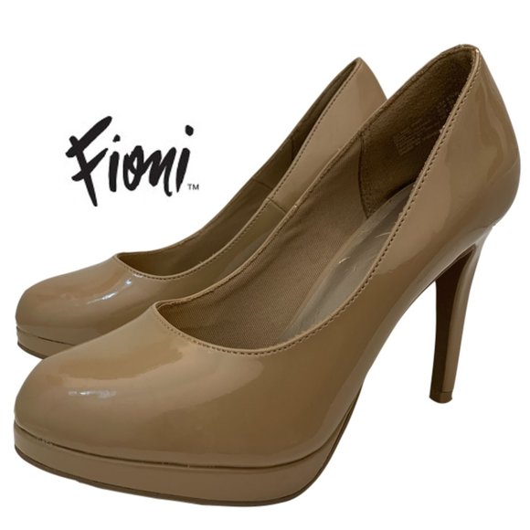 FIONI Clothing Shoes - Fioni™ Neutral Patent Heels